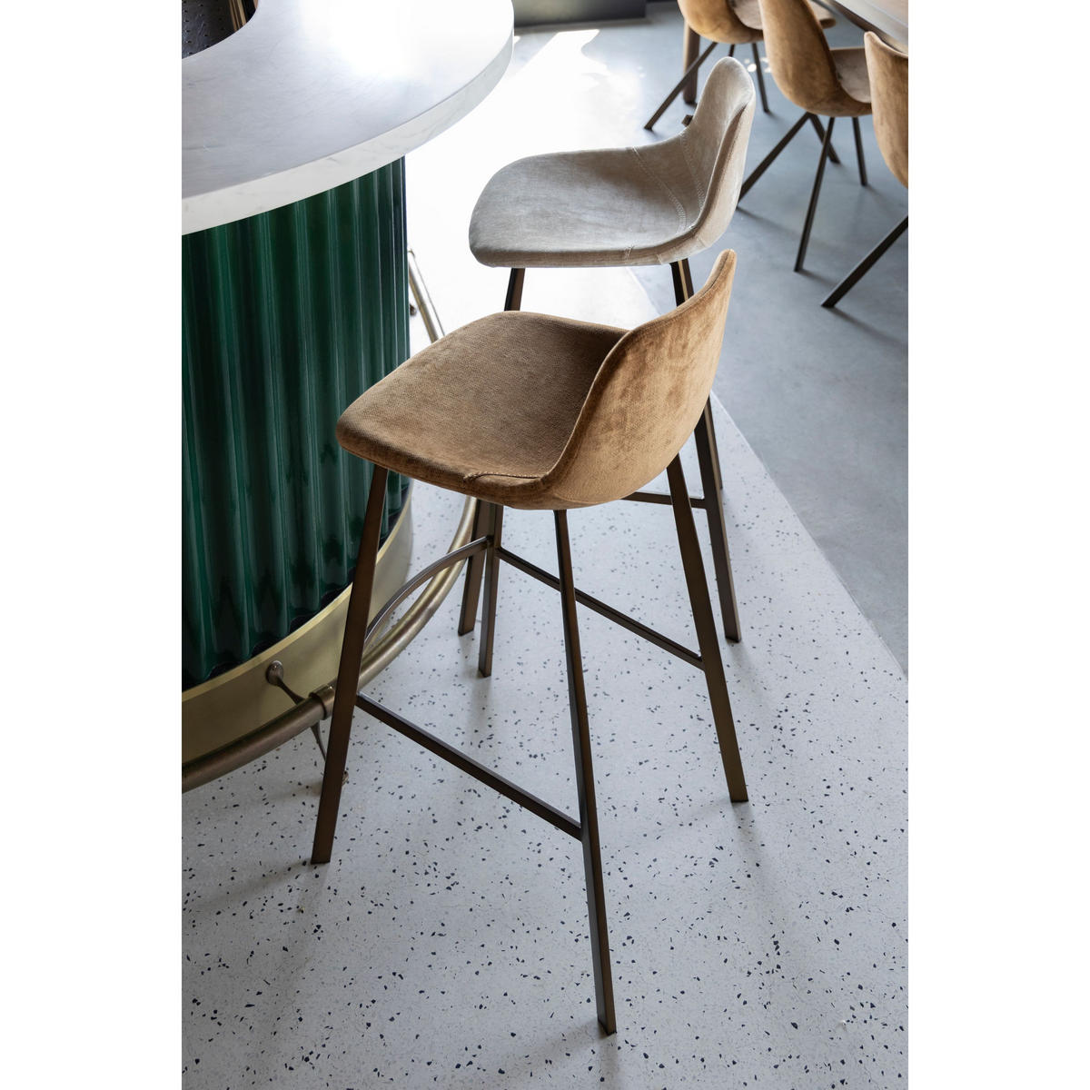 BARHOCKER Franky Beige - 2 er Set - Beige, Kunststoff (50/106/54cm) - Dutchbone