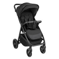 KINDERWAGEN, Buggy Jody schwarz PU-Räder Federung Hinterradbremse 5-Punkt-Gurt - Schwarz, Metall (89/54/105cm) - Kikka boo