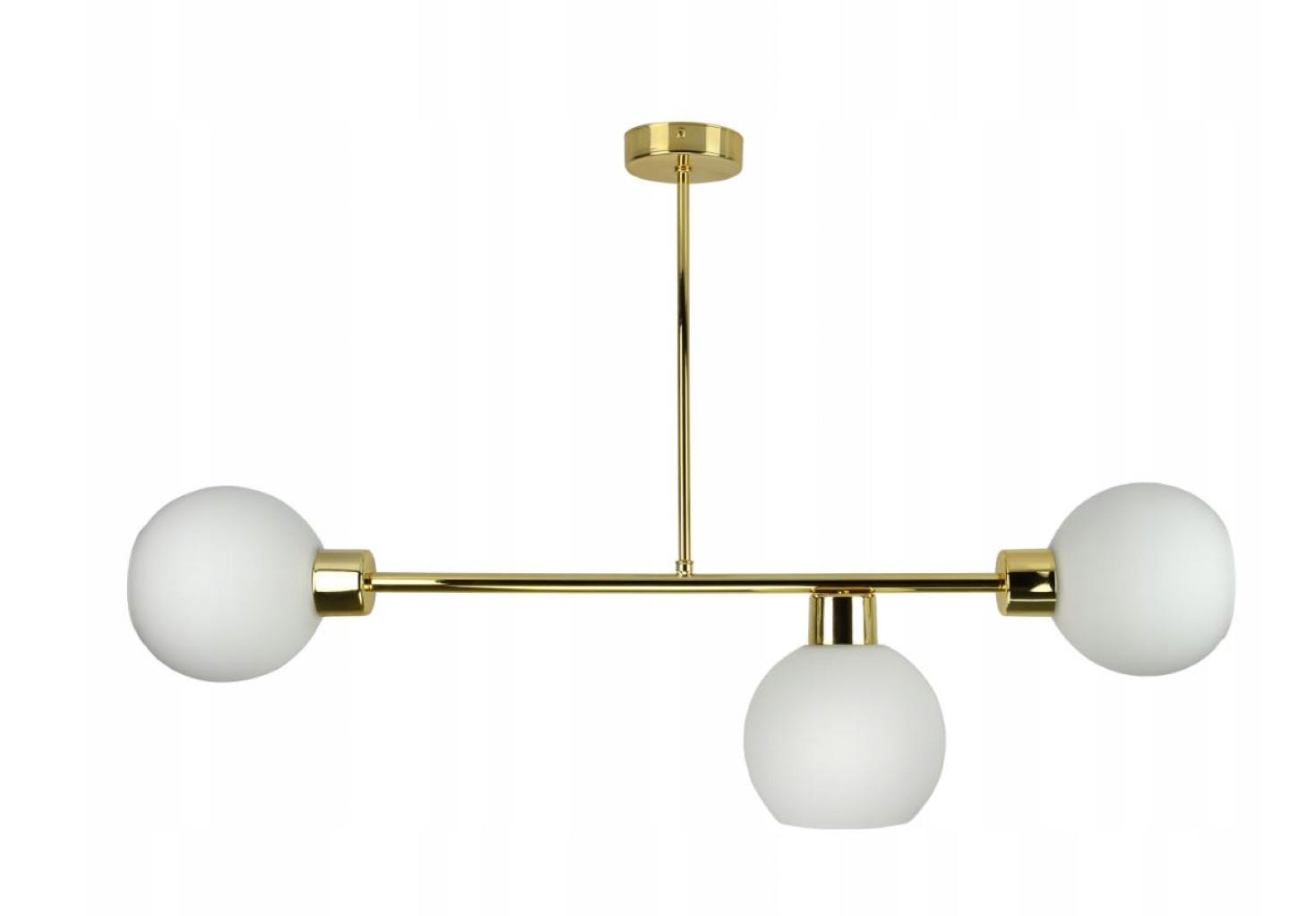PENDELLEUCHTE GOLDGLAS - Goldfarben/Weiß, Glas/Metall (30/85/55cm) - kiki design