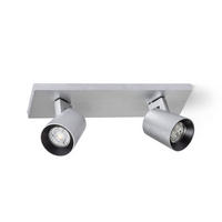 DECKENLEUCHTE KENNY II gebürstetes Aluminium 16 W - Silberfarben, Metall (30.5/65/11cm) - Rendl