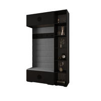 GARDEROBEN-SET 236,7/140/47 - Schwarz/Grau, Holz/Metall (140/236.7/47cm) - Abiks Möbel