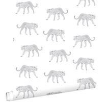 TAPETE Panter 53 cm x 10.05 m - Weiß, Papier (53/1000cm) - ESTAhome