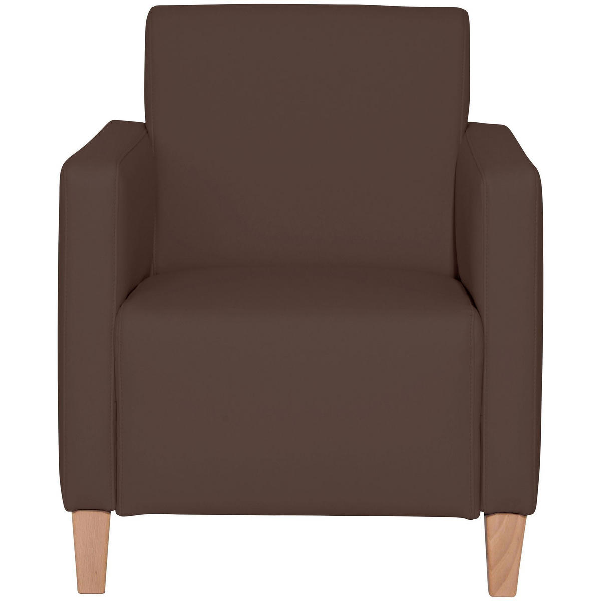 SESSEL Karol Bezug Kunstleder Buche natur / braun - Braun, Kunststoff (71/81/70cm) - 58aufmkessel