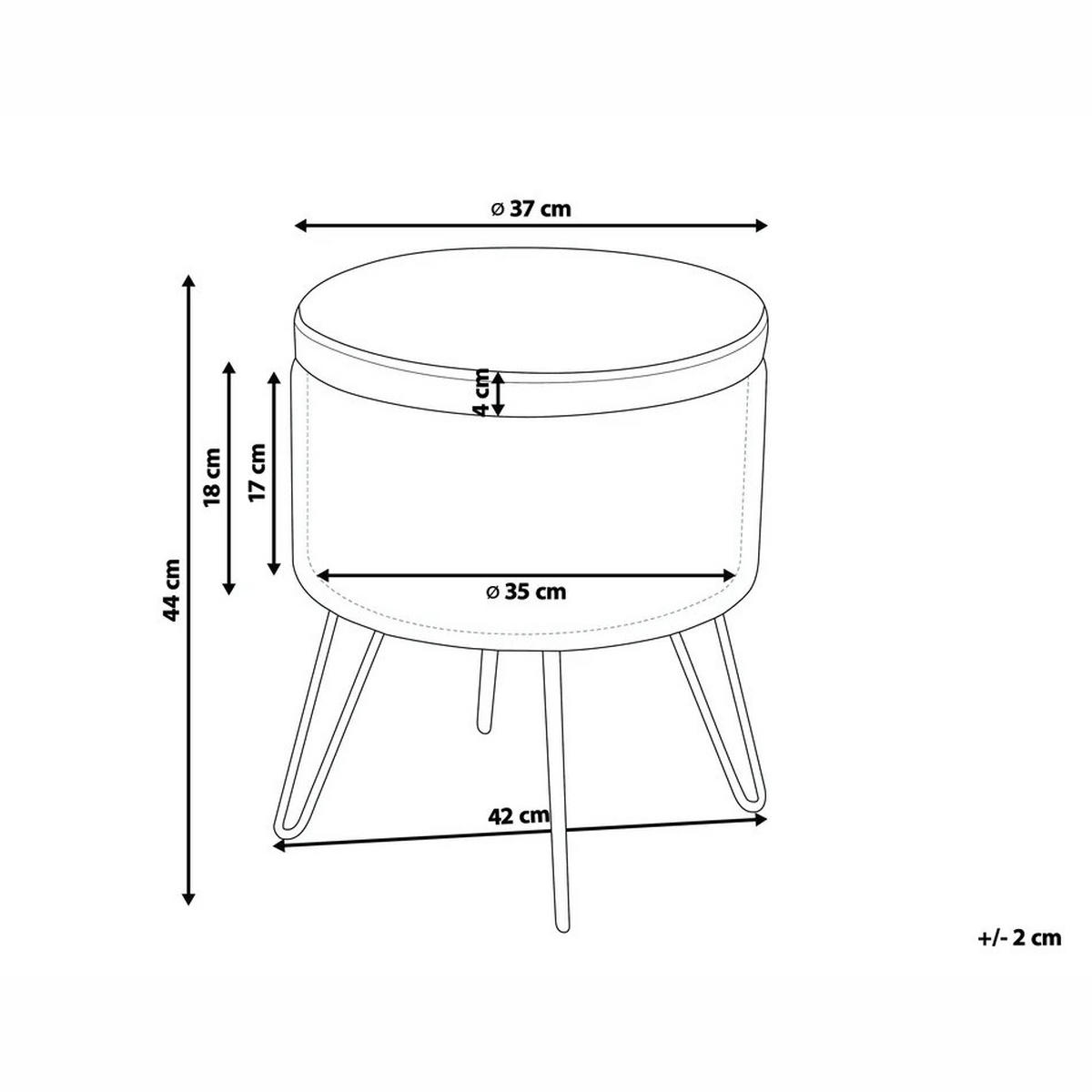 POUF Pastellrosa Silas - Pink, Textil (42/44/42cm) - Beliani