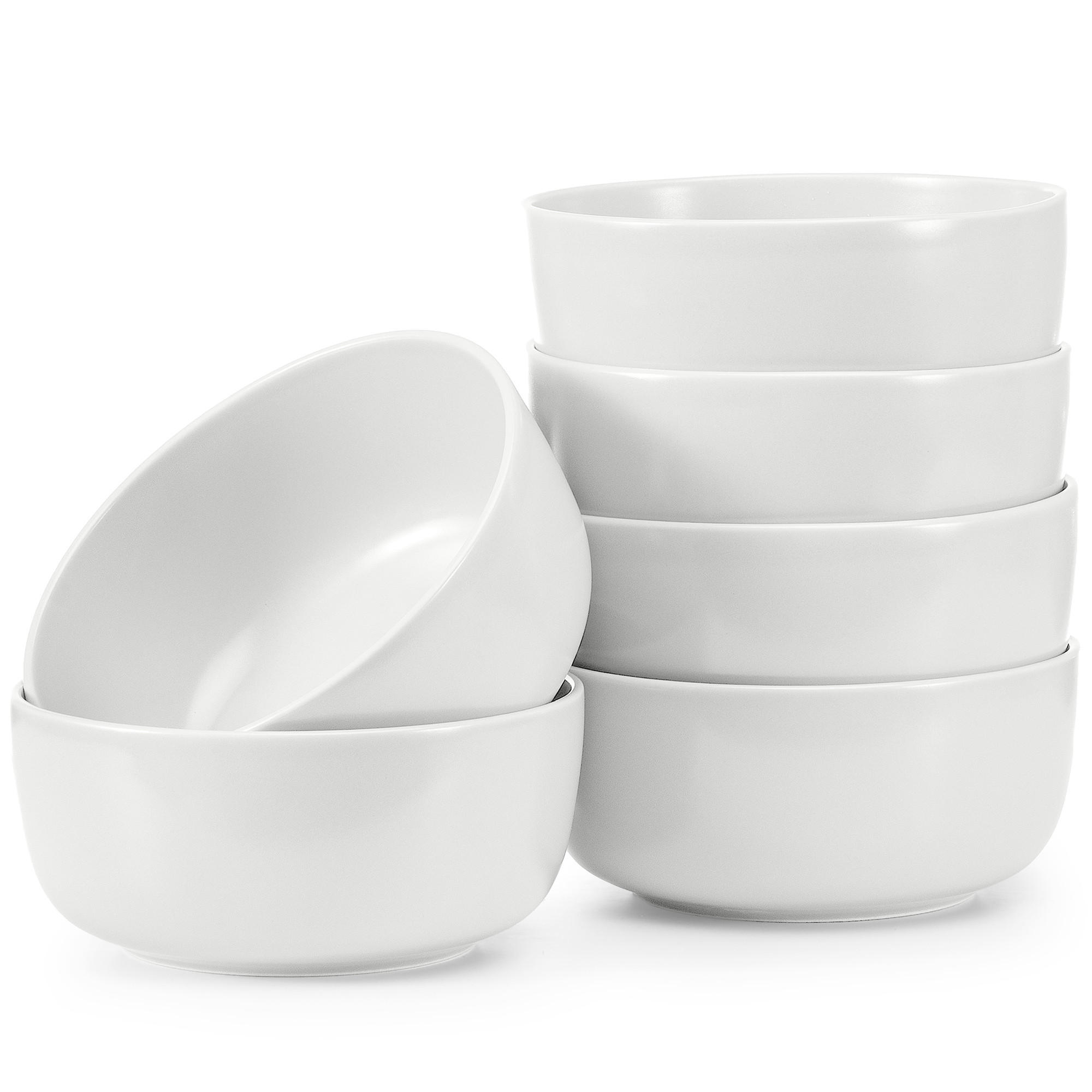 SCHÜSSEL-SET VICTO 6 Personen 6-tlg, matt - Weiß, Keramik - KONSIMO®