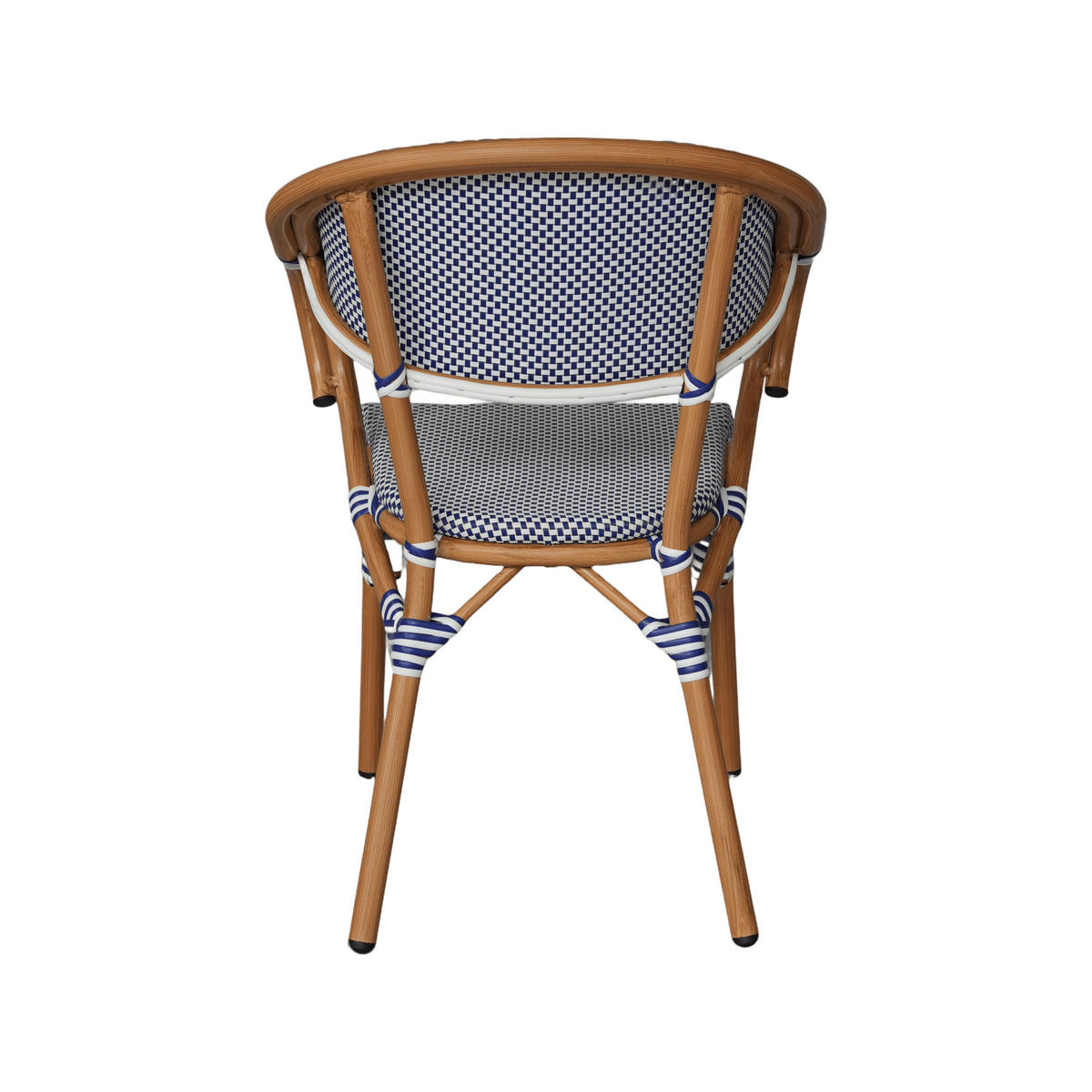 GARTENSTÜHLE Blau Weiß 57/57/84 cm 2er-Set - Blau, Metall (57/84/57cm) - Mobili Rebecca