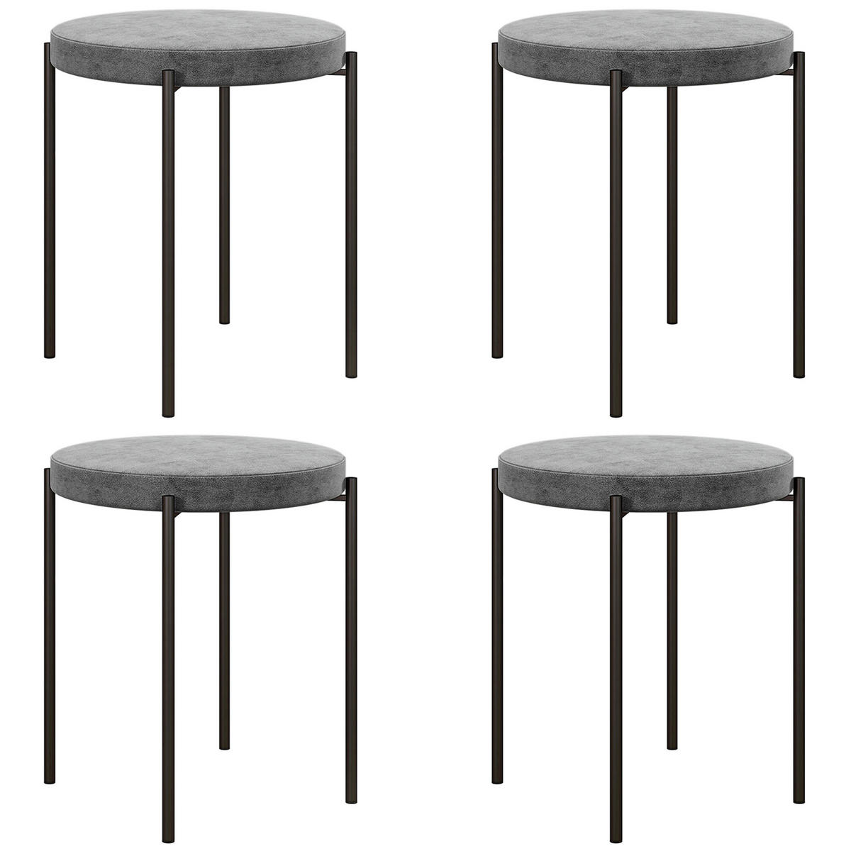 ESSZIMMERHOCKER - Grau, Kunststoff/Metall (41.5/46/41.5cm) - HOMCOM