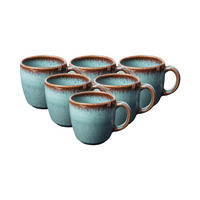 KAFFEETASSEN Lave Glacé 190 ml 6er Set - Türkis, Keramik (0.19L) - like.Villeroy & Boch
