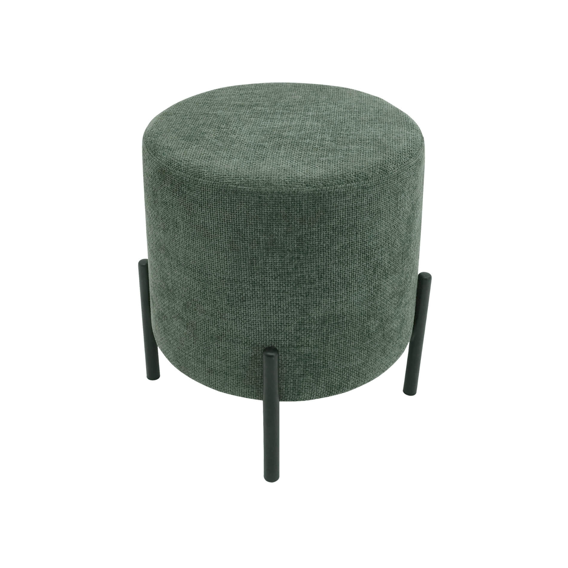 POUF Dunkelgrün 38/38/43,5 cm - Grün, Textil (38/43.5/38cm) - Mobili Rebecca
