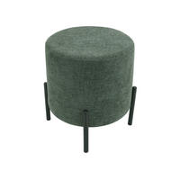POUF Dunkelgrün 38/38/43,5 cm - Grün, Textil (38/43.5/38cm) - Mobili Rebecca