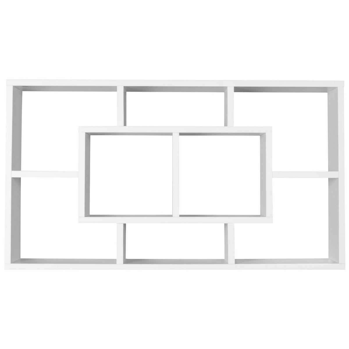 WANDREGAL RUR MDF Melaminbeschichtet Modern, Weiß 85x16x48 cm - Weiß, Holz (85/48/16cm) - KADIMA DESIGN