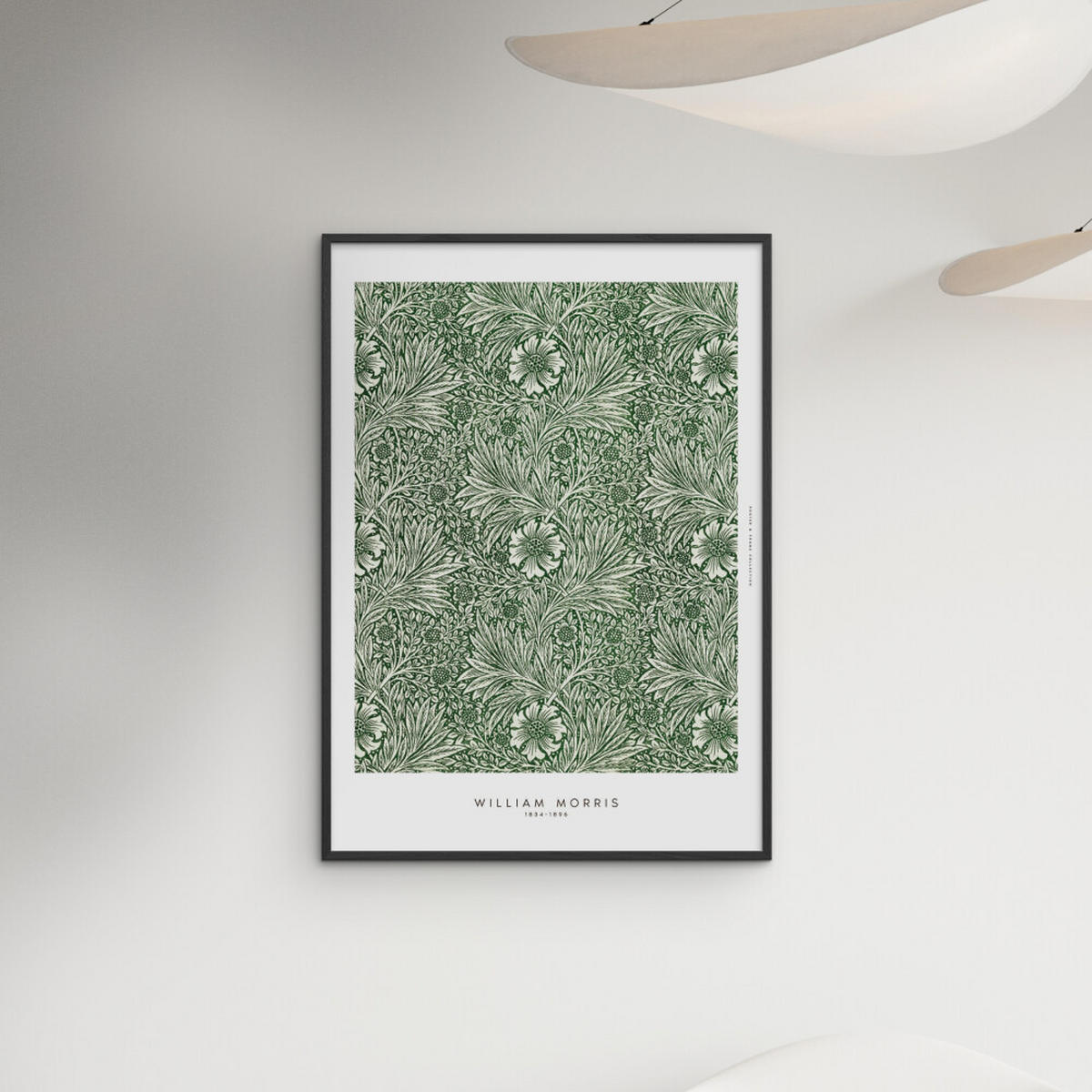 POSTER mit Rahmen William Morris - Greens - Schwarz/Grün, Holz/Papier (30/40cm) - Poster&Frame
