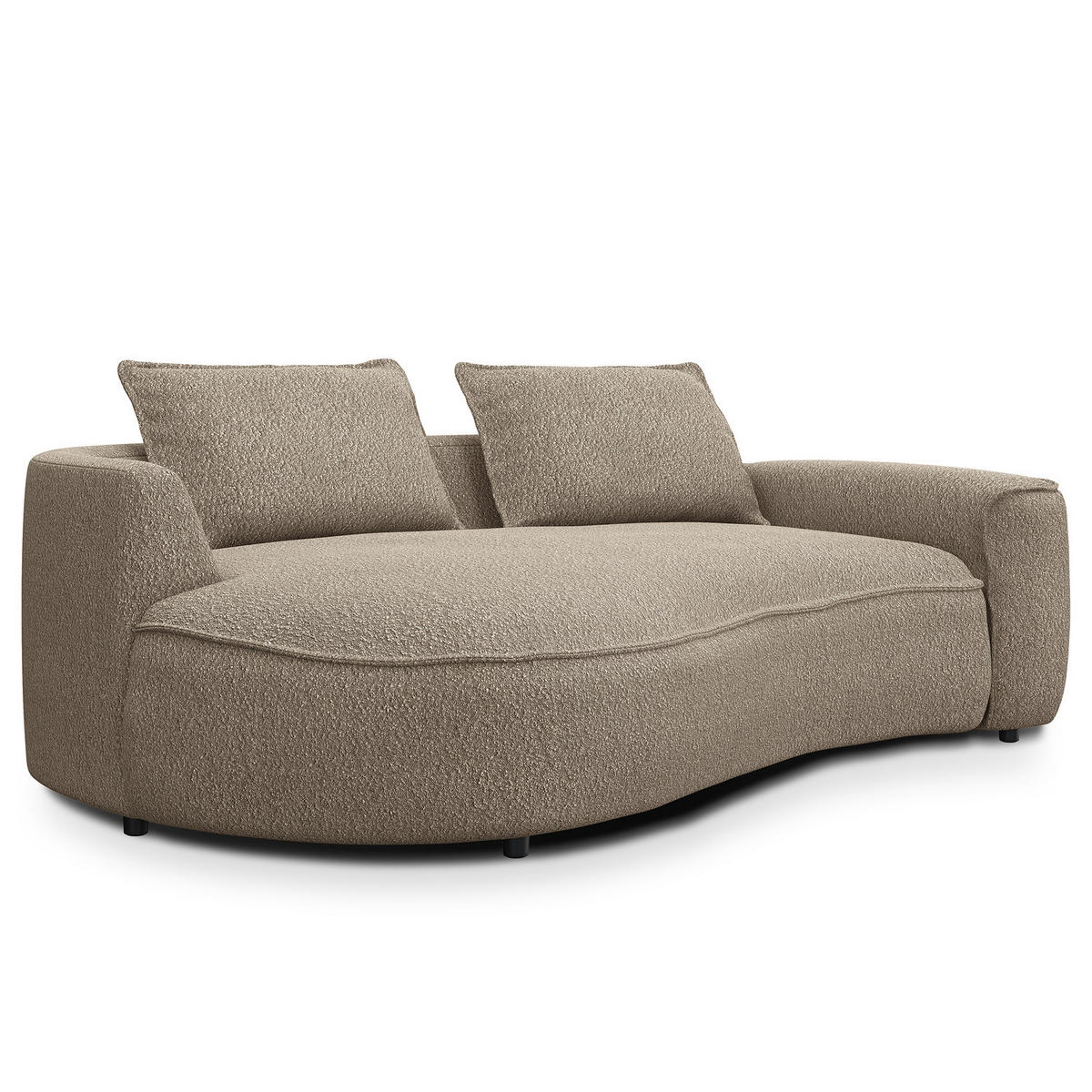 2,5-SITZER SOFA - Beige, Textil (217/82/156cm) - home24