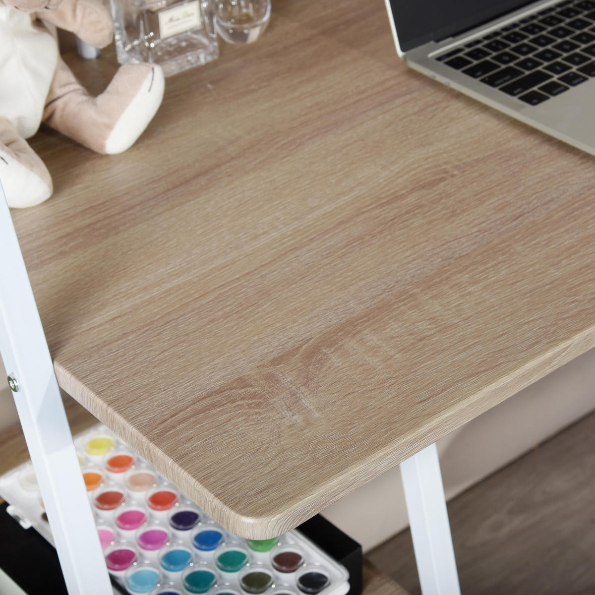 SCHREIBTISCH in Beige und Weiß - Beige/Weiß, Holzwerkstoff/Metall (104/50/128cm) - Urban Meuble