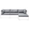 OUTDOOR-KISSENBEZUG-SET Grau Sano - Grau, Textil (76/76cm) - Beliani