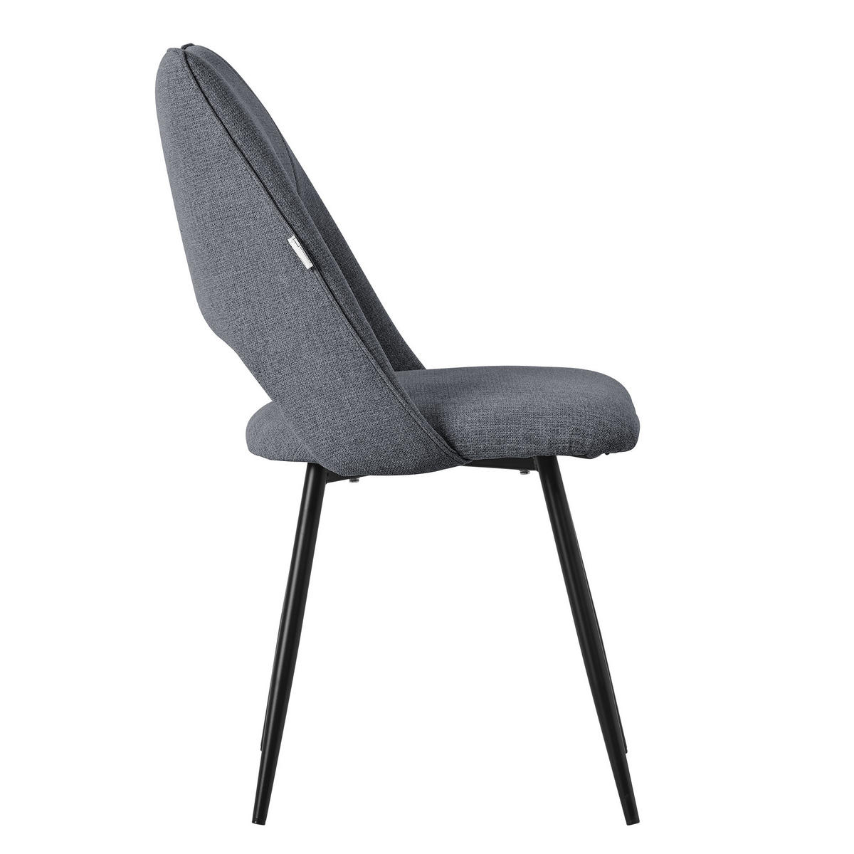 ESSZIMMERSTUHL Grau 2er Set - Grau, Metall (57/89/53cm) - ML-DESIGN