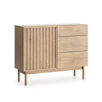 SIDEBOARD Santarco 1T 3S Eiche Cremona 106/84/37 cm – 1 Tür 3 Schubladen - Eichefarben, Holz/Holzwerkstoff (106/84/37cm) - AX Living