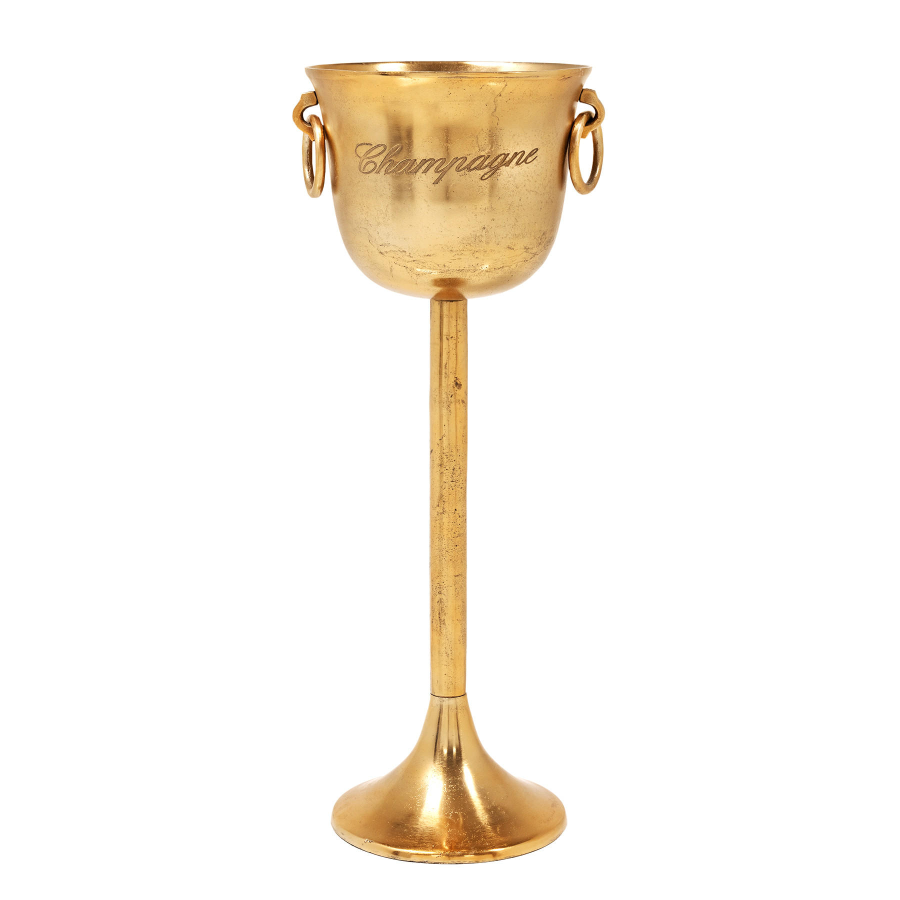 SEKTKÜHLER CHAMPAGNE Metall Gold 80 cm - Goldfarben, Metall (32/80cm) - riess-ambiente