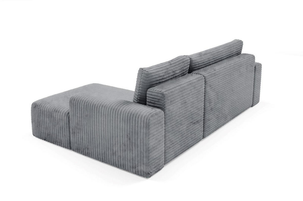 ECKSOFA mit Schlaffunktion Grau - Grau, Textil (268/163cm) - Furnisell
