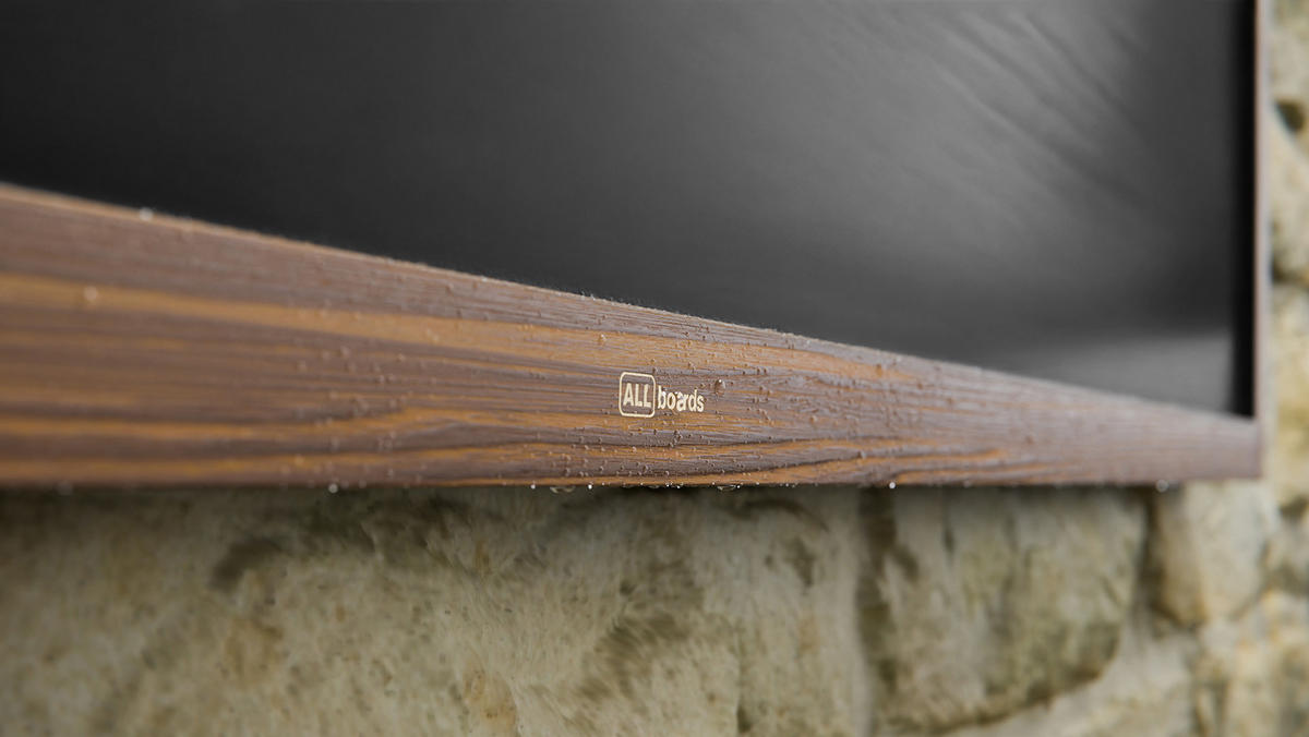 KREIDETAFEL Schwarze magnetische mit Holzrahmen 120x90cm - Braun, Holz (120/90/2cm) - ALLboards