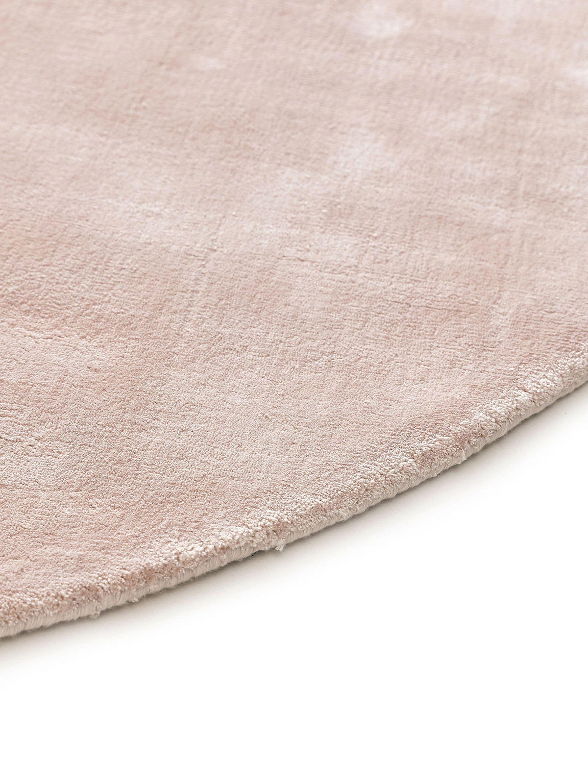 VISKOSETEPPICH rund Nela Rosa ø 160 cm rund - Rosa, Textil (160/160cm) - benuta Pure