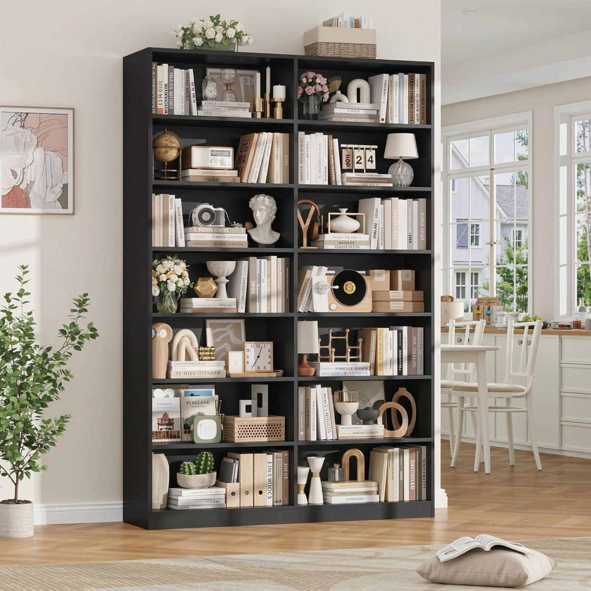 BÜCHERREGAL 212 cm schwarz - Schwarz, Holzwerkstoff (116/212/28.5cm)