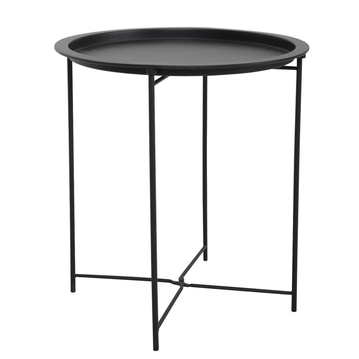 BEISTELLTISCH THEBE Schwarz - Schwarz, Metall (47/47/50cm) - SVITA