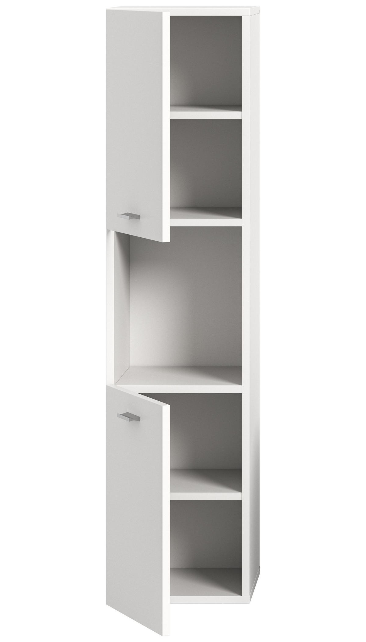 BADSCHRANK Boston/Tampa Bad in weiß Nachbildung - modernes Design - B/H/T: 30x125x29 cm - Weiß, Holzwerkstoff (30/125/29cm)