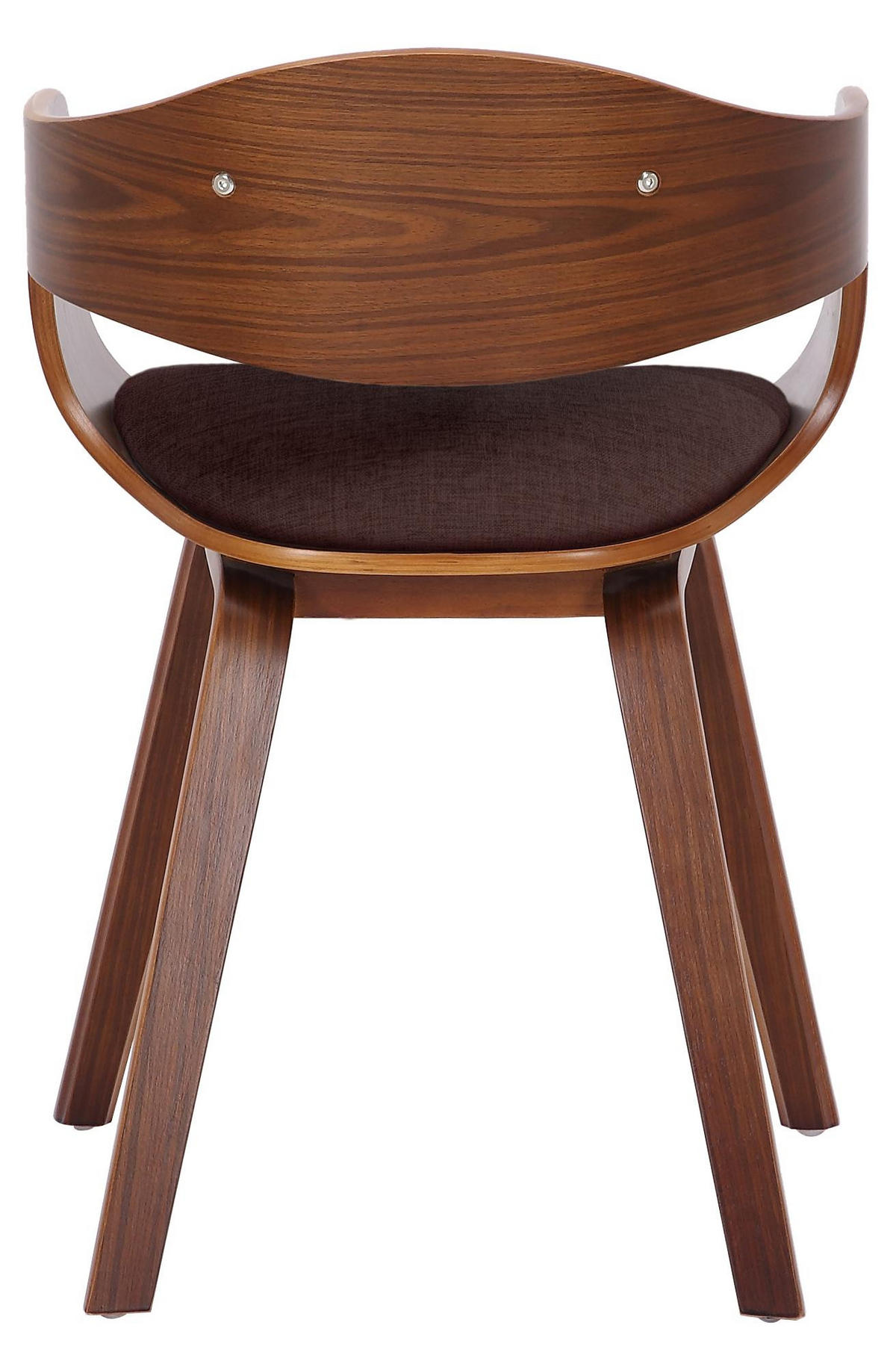 ARMLEHNENSTUHL Stoff Walnuss/Braun - Walnussfarben/Braun, Holz/Textil (49/73/46cm) - CLP