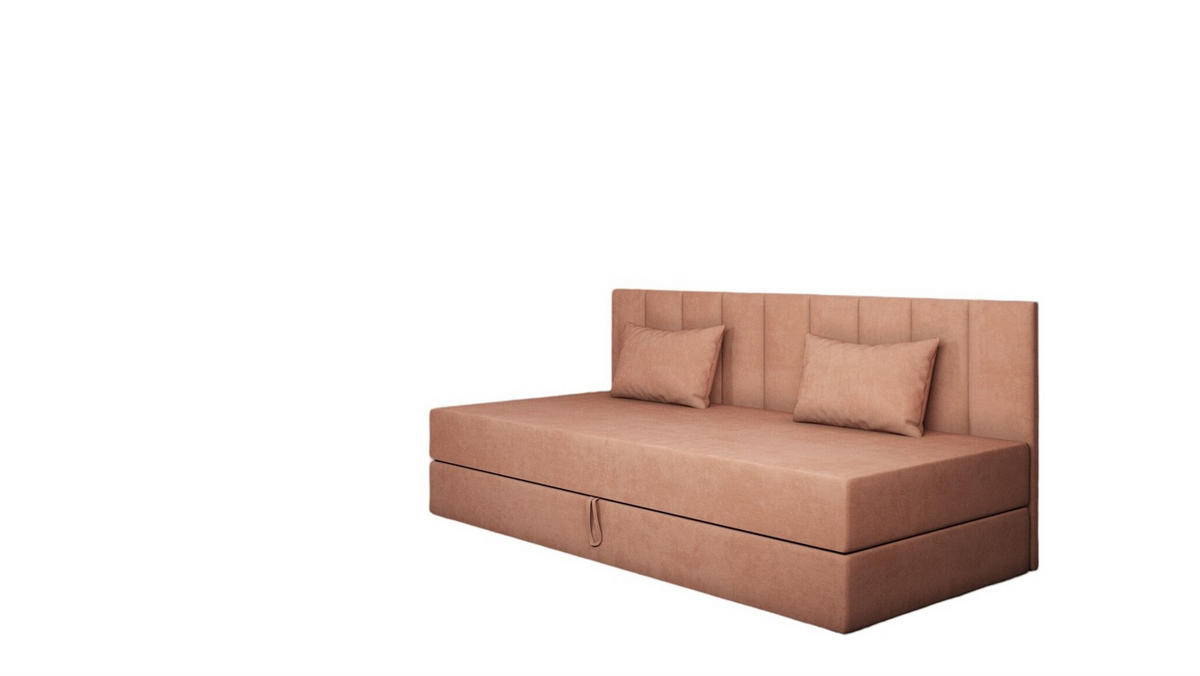 SOFA Margot In Opera - Hellrosa, Holzwerkstoff/Textil (200/90/97cm) - Fun Möbel