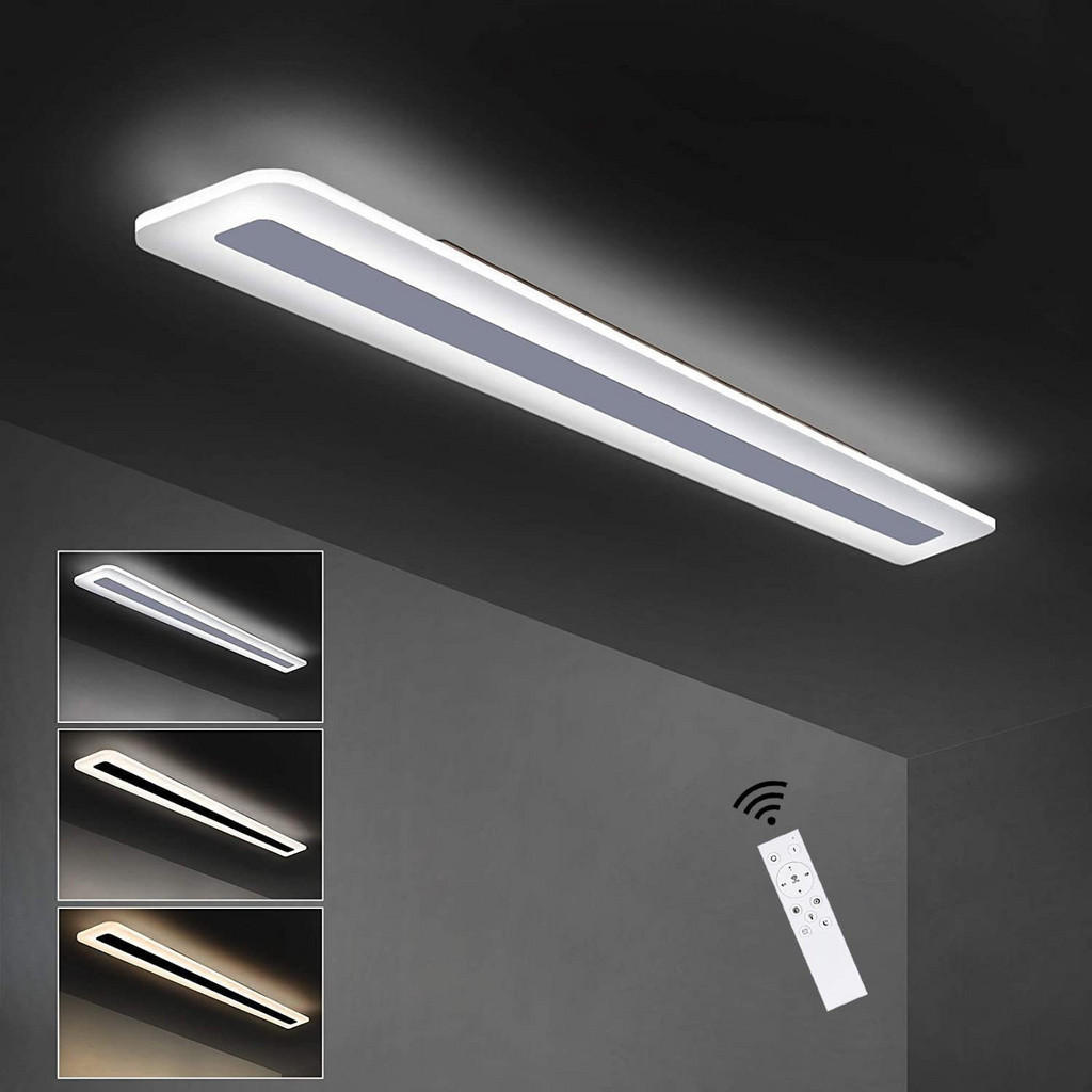 Thumbnail - Nettlife Led-Deckenleuchte, Weiß, Kunststoff, 15x5x80 cm, Lampen & Leuchten, LED Beleuchtung, LED-Deckenleuchten