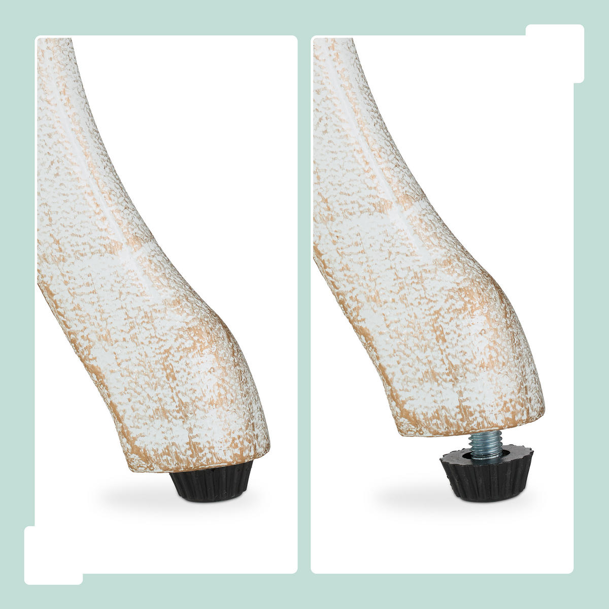 3-tlg.GARTENMÖBEL-SET - Weiß, Metall - Relaxdays