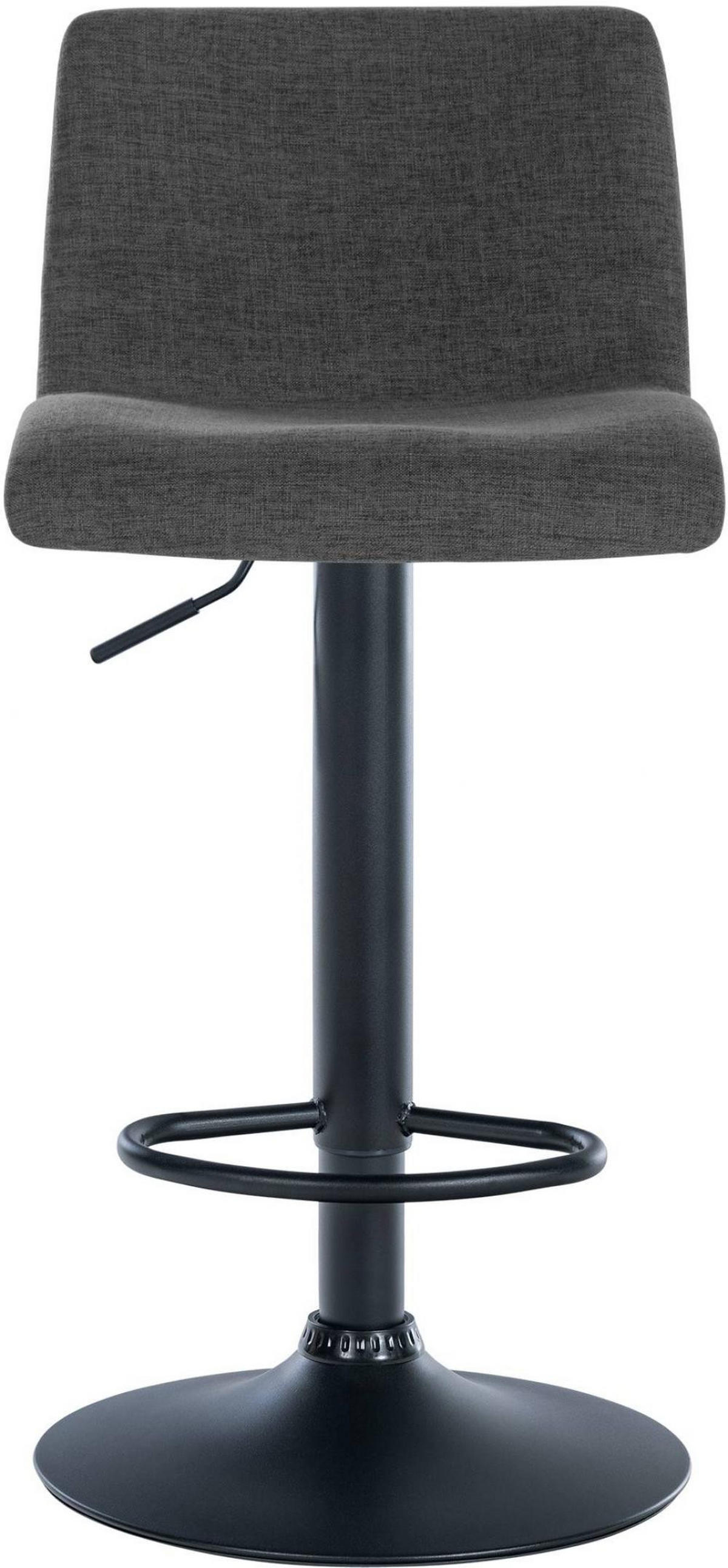 BARHOCKER Stoff dunkelgrau - Dunkelgrau/Schwarz, Textil/Metall (39/84/36cm) - CLP