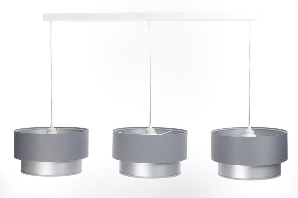 HÄNGELEUCHTE Grau 30/88 cm - Silberfarben, Kunststoff (30/2.6/88cm) - ONZENO