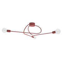DECKENLEUCHTE - Rot, Metall (80/80/30cm) - Lumicom