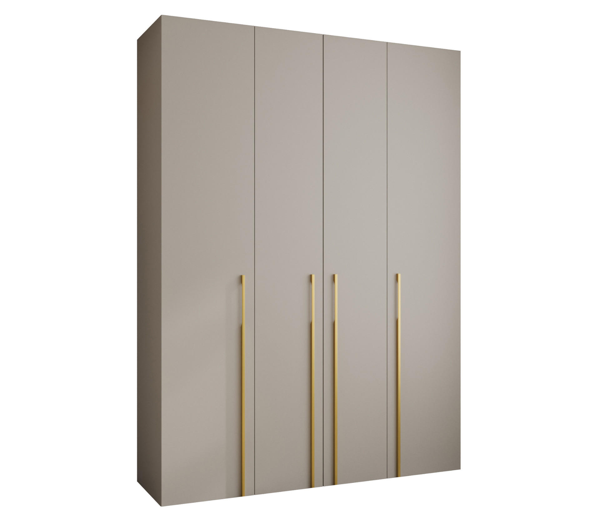 DREHTÜRENSCHRANK 245,5/180/40 4-türig - Kaschmir/Goldfarben, Holz/Metall (180/245.5/40cm) - Abiks Möbel