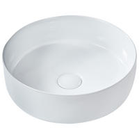 AUFSATZWASCHBECKEN 36 cm Calig - Weiß, Keramik (36/12/36cm) - Beliani