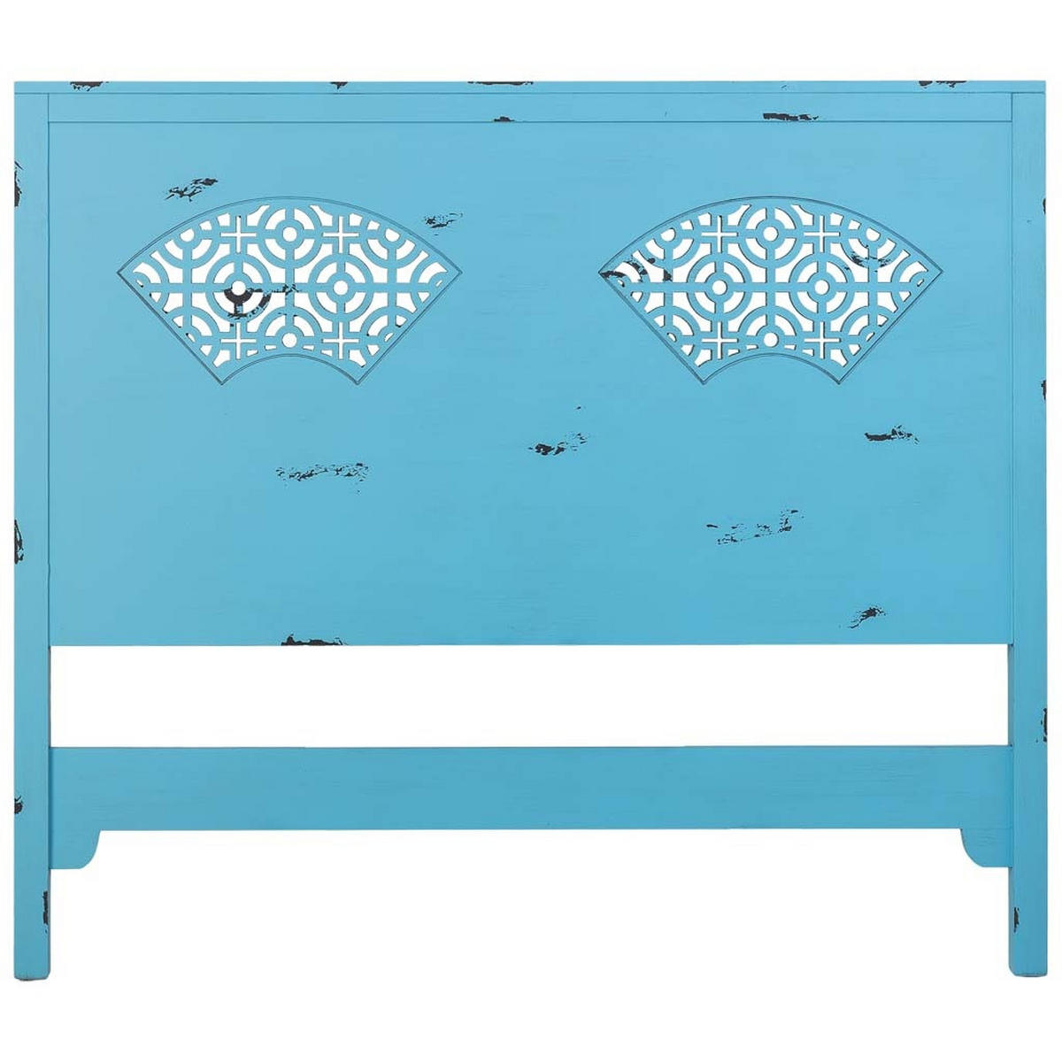 BETTKOPFTEIL 150x5x130 cm - Blau, Holz (150/5cm) - Wanderlust