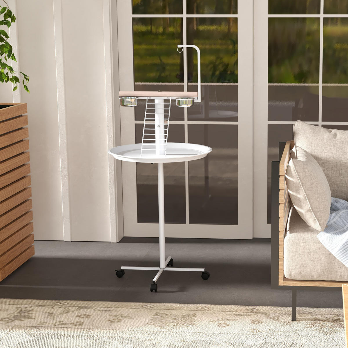 VOGELFUTTERSTATION DE-10944 Weiß - Weiß, Metall (60/138/60cm) - ComfortXL