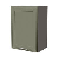 HÄNGESCHRANK Salo W2/50 Grau / Reed Green Matt 50 / 32,5 / 72cm - Grau/Grün, Holz/Holzwerkstoff (50/72/32.5cm) - Feldmann-Wohnen