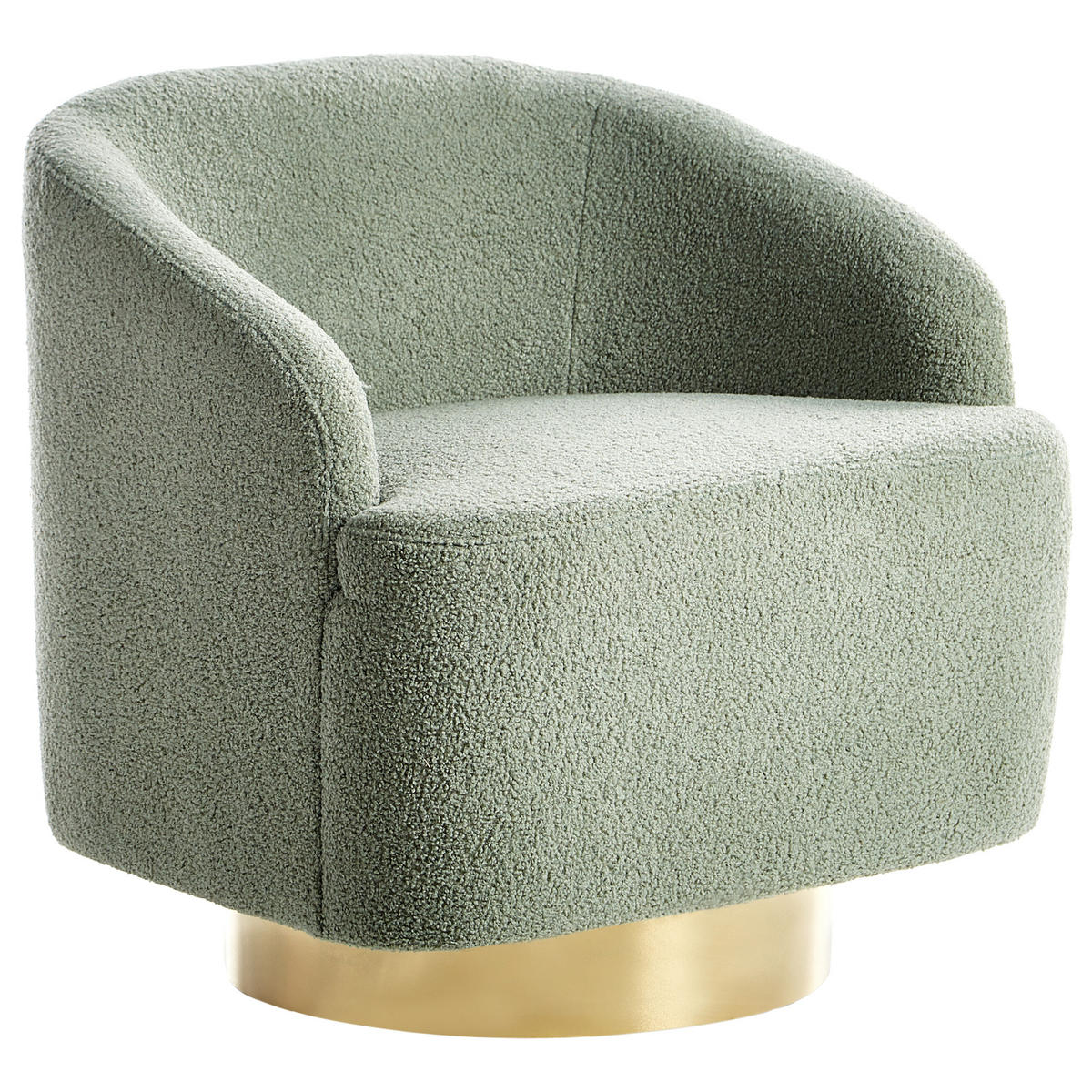 SESSEL Hellgrün Lavik - Goldfarben/Hellgrün, Textil (73/71/70cm) - Beliani