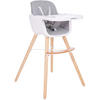HOCHSTUHL 2 in 1 Woody grau Kinderstuhl, Tisch verstellbar, Gurt - Grau, Kunststoff (55/83/55cm) - Kikka boo
