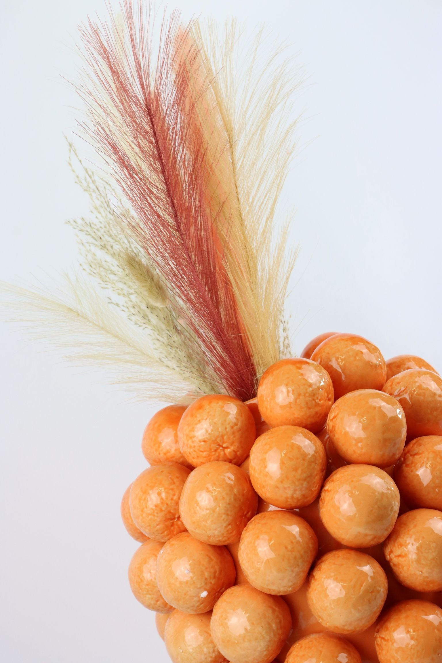 VASE Arancia mit Orangen-Dekor - Orange, Keramik (32cm) - FURNARO