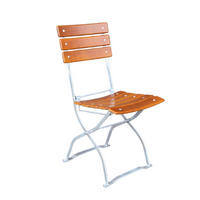 BIERGARTENSTUHL BERGWIESE 1-Sitzer 89x40x42cm Eschenholz Silber/Braun - Braun, Holz (40/89/42cm) - CHEFGASTRO