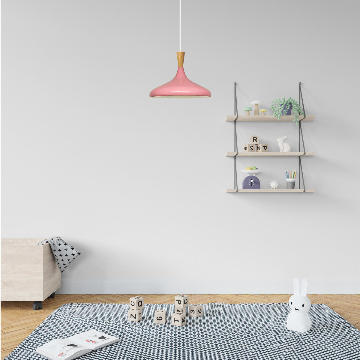 PENDELLEUCHTE Lirona - Pink, Metall (35/35/30cm) - Bamyum