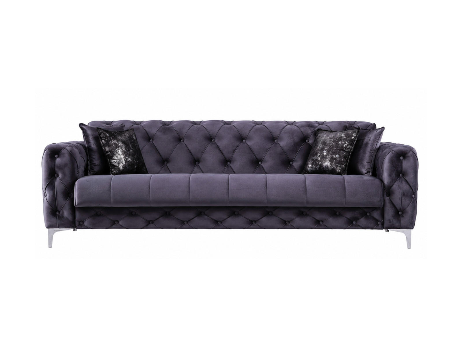 3-SITZER SOFA Acelya Anthrazit - Anthrazit, Holzwerkstoff/Kunststoff (240/85/100cm)