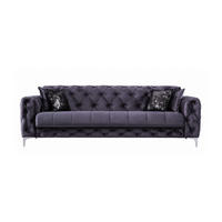 3-SITZER SOFA Acelya Anthrazit - Anthrazit, Holzwerkstoff/Kunststoff (240/85/100cm)
