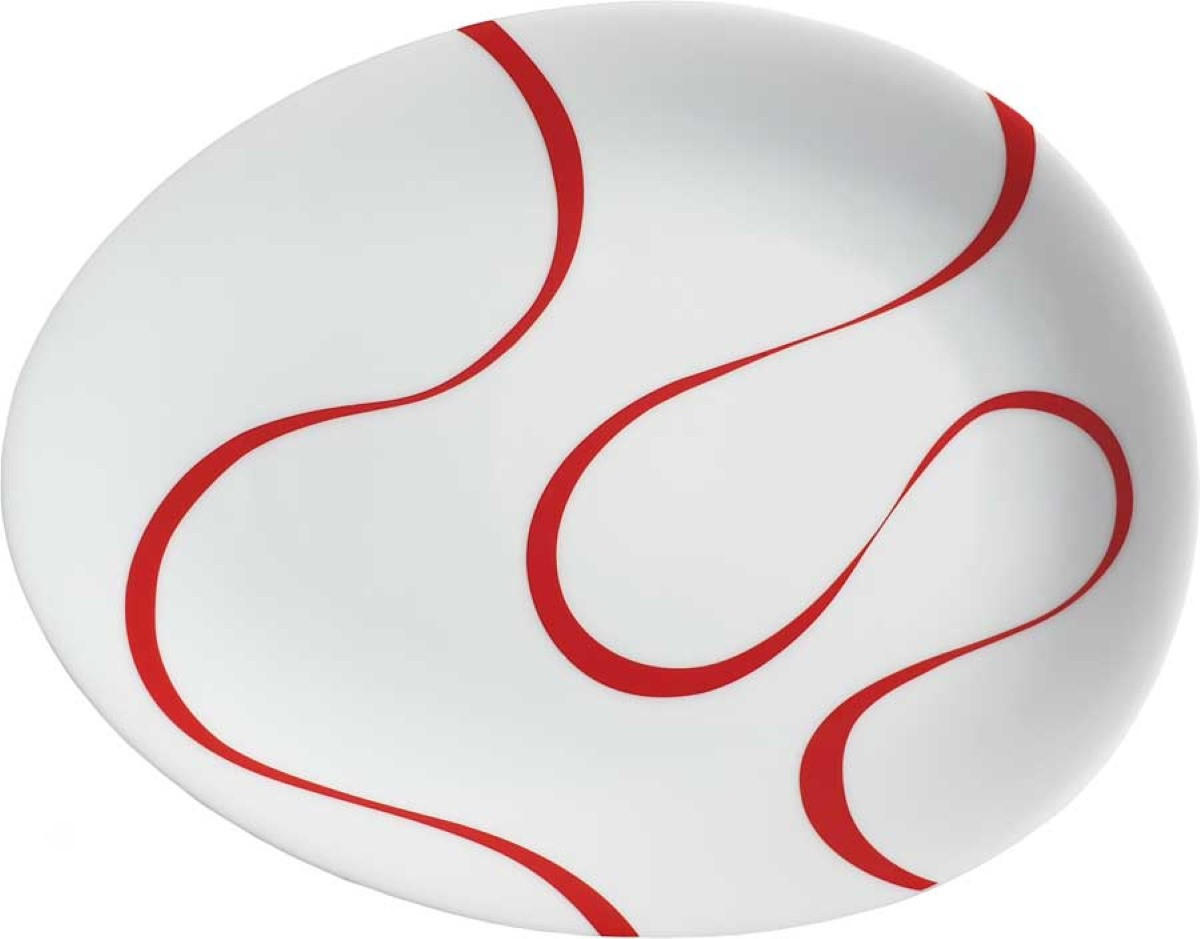 TELLER 2 Stück loop red - Rot/Goldfarben, Keramik (17cm) - Luigi Colani Porzellan