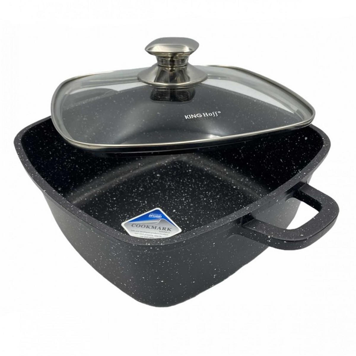 TOPF Schwarz 20/20/9 cm 27932 - Schwarz, Glas (20cm) - Kinghoff 