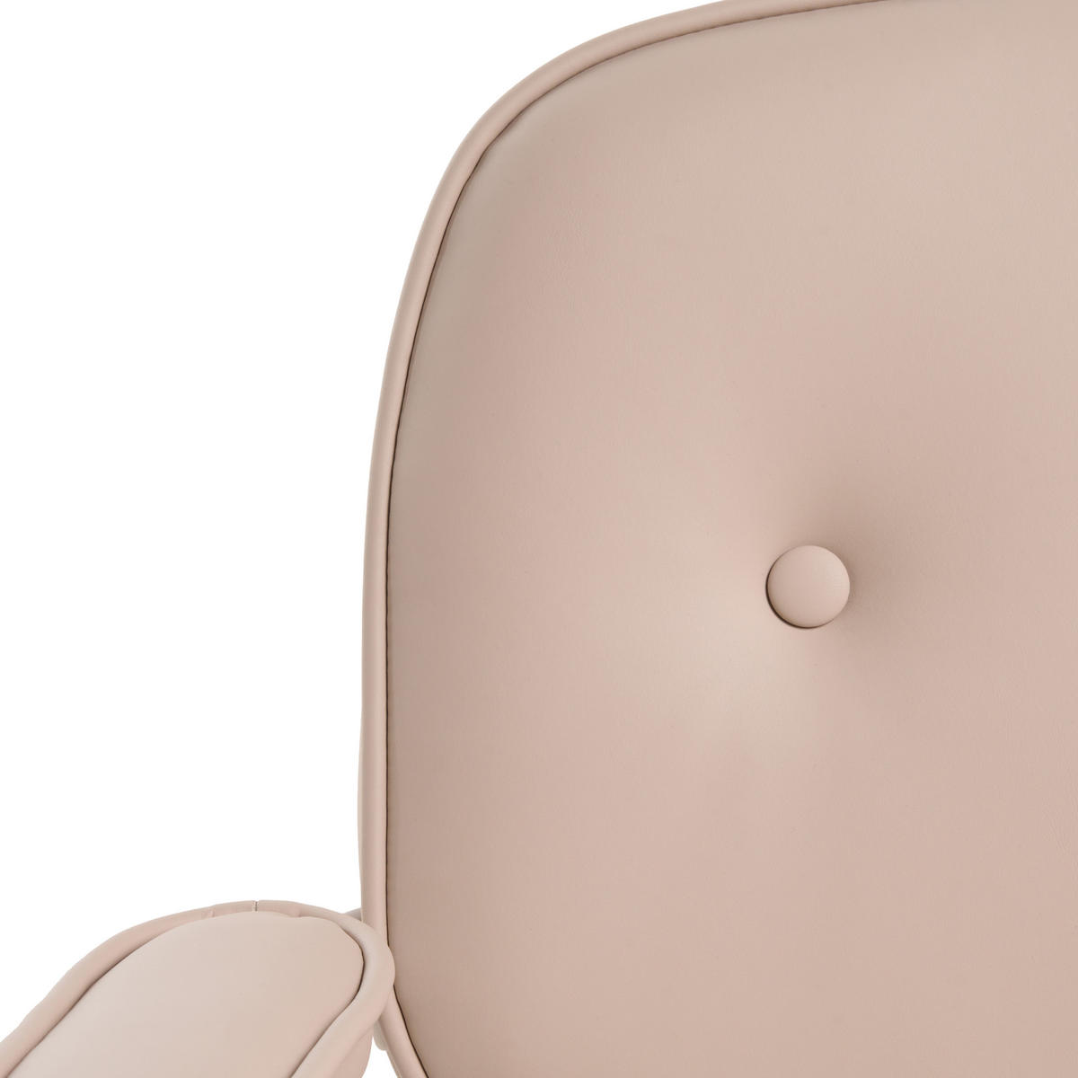 SCHREIBTISCHSTUHL Kunstleder Sandbeige Paramus - Sandfarben, Kunststoff (60/81/65cm) - Beliani